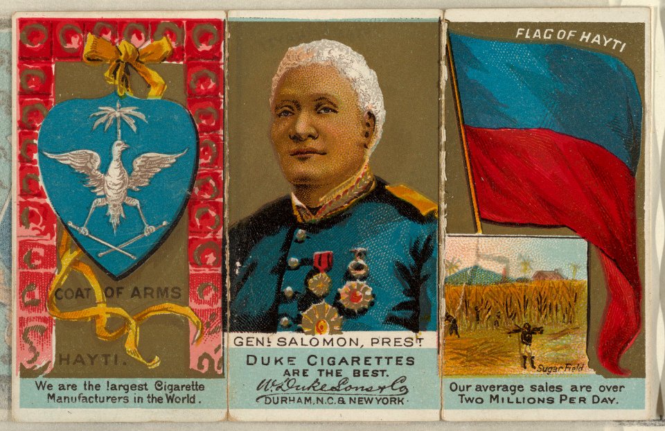 President General Salomon of Haiti, from the Rulers, Flags, and Coats of Arms series (N126-2) issued by W. Duke, Sons & Co. MET DPB873885