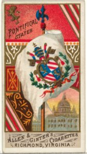 Pontifical States, from Flags of All Nations, Series 1 (N9) for Allen & Ginter Cigarettes Brands MET DP841335