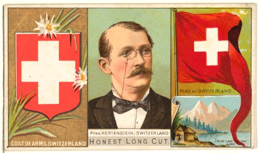 President Hertenstein, Switzerland, from the Rulers, Flags, and Coats of Arms series (N126-1) issued by W. Duke, Sons & Co. MET DPB873803