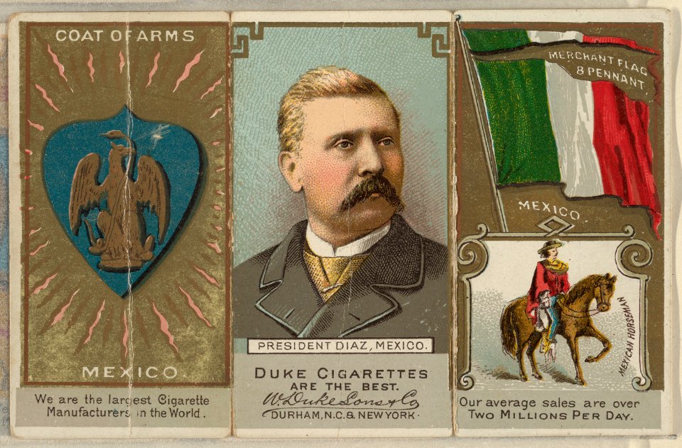 President Diaz of Mexico, from the Rulers, Flags, and Coats of Arms series (N126-2) issued by W. Duke, Sons & Co. MET DPB873892