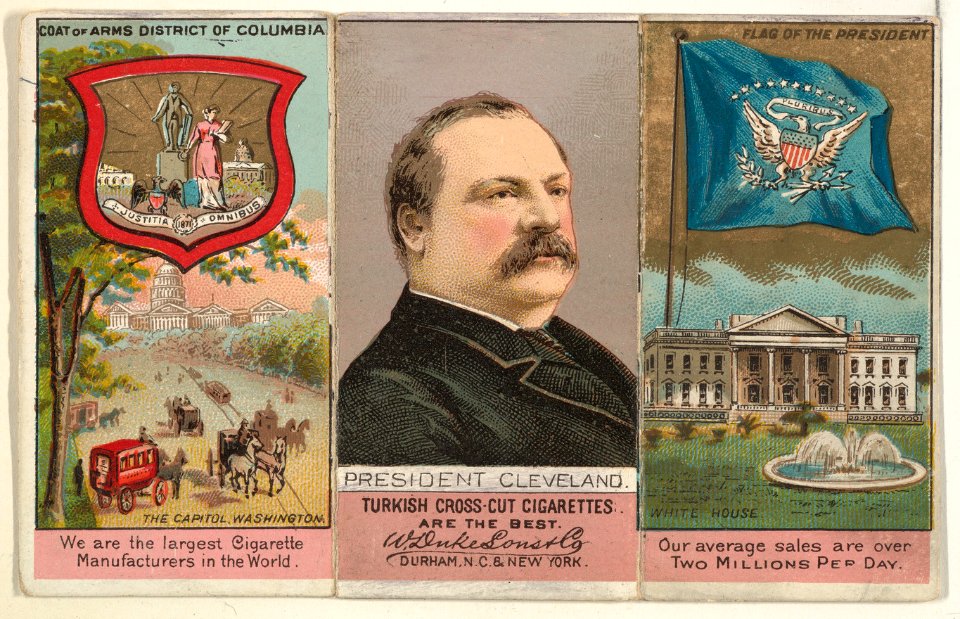 President Cleveland, District of Columbia, from "Governors, Arms, Etc." series (N133-1), issued by Duke Sons & Co. MET DP865453