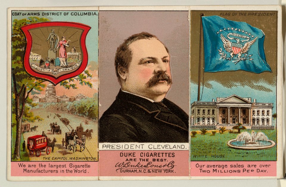President Cleveland, District of Columbia, from "Governors, Arms, Etc." series (N133-2), issued by Duke Sons & Co. MET DP865530