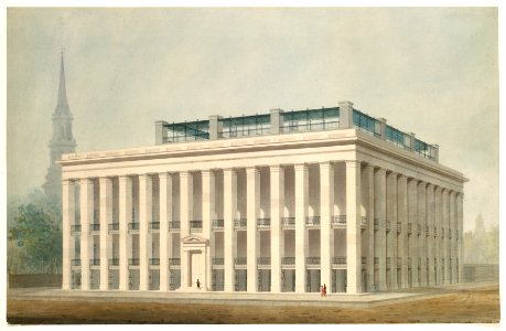 Proposal for Astor House (Park Hotel), New York (perspective) MET DR1012