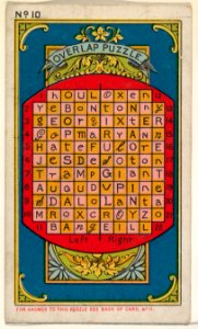 Puzzle Card Number 10, The "Overlap" Puzzle, from the Jokes series (N118) issued by Duke Sons & Co. to promote Honest Long Cut Tobacco MET DPB873755