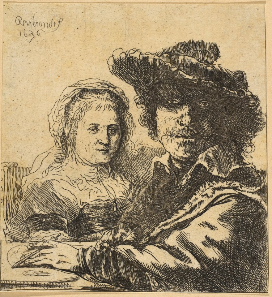 Rembrandt and his Wife (copy) MET DP814515