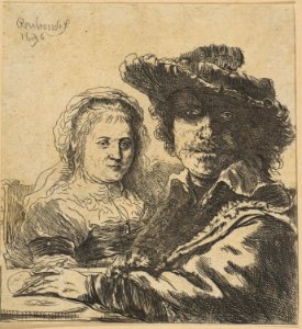 Rembrandt and his Wife (copy) MET DP814515