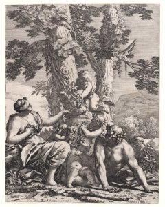 Putti and bacchantes at the bottom of a tree Met DP887730