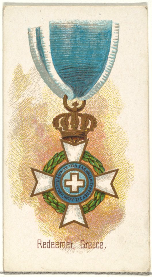 Redeemer, Greece, from the World's Decorations series (N30) for Allen & Ginter Cigarettes MET DP838305
