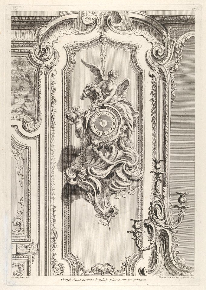 Projet d'une grande Pendule, from 'Oeuvre de Juste Aurele Meissonnier' MET DP830902