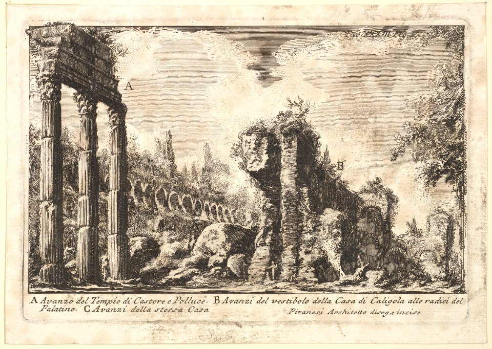 Remains of the Temple of Castor and Pollux . . . (Avanzo del Tempio di Castore e Polluce . . .) MET DP827973