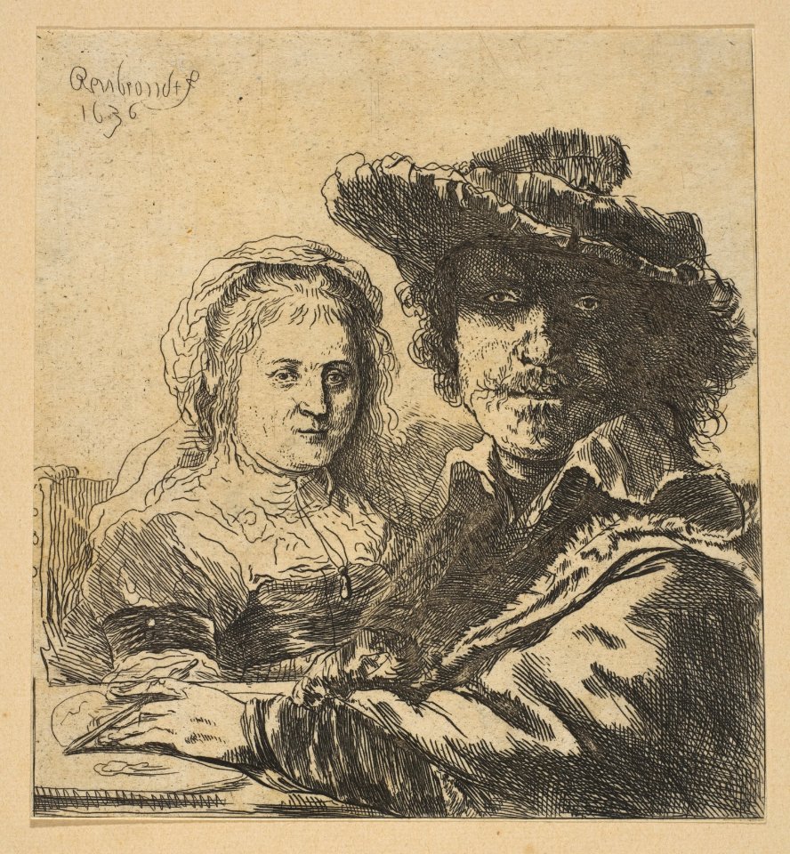Rembrandt and his Wife (copy) MET DP818390