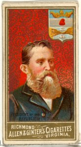 President of the Republic of Colombia, from World's Sovereigns series (N34) for Allen & Ginter Cigarettes MET DP838685