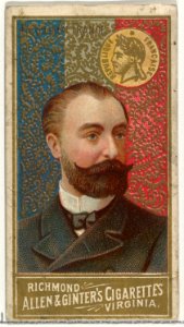 President of France, from World's Sovereigns series (N34) for Allen & Ginter Cigarettes MET DP838690