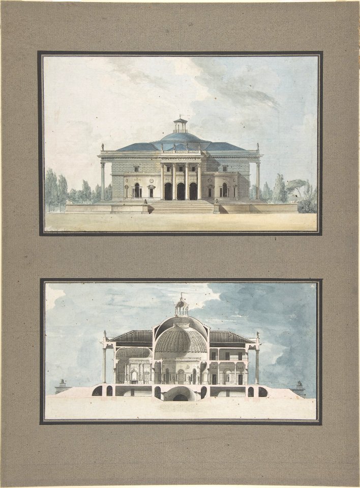 Project for a "Maison de plaisance pour un grand seigneur", Elevation and Section MET DP808376