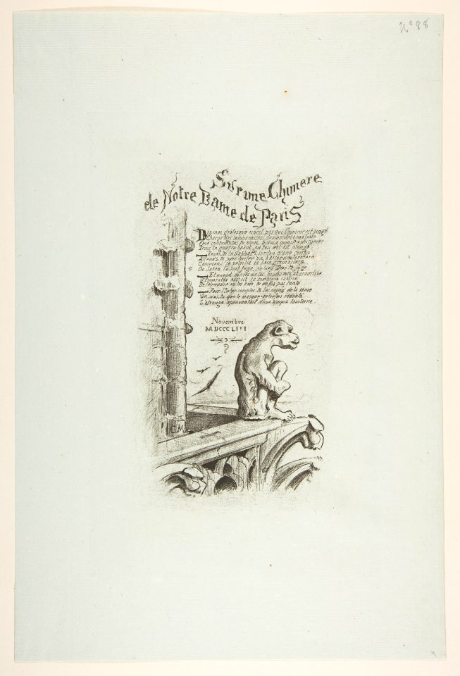 Regarding One of the Gargoyles of Nôtre-Dame, Paris MET DP813147