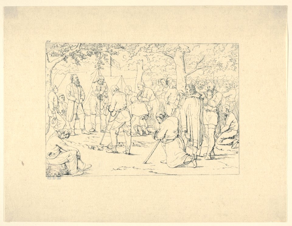 Prayer in Stonewall Jackson's Camp (from Confederate War Etchings) MET DP831341