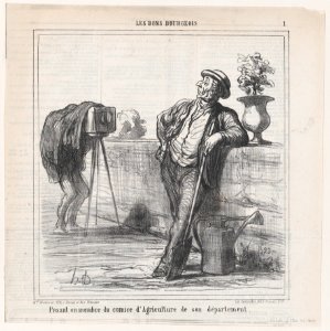 Posing as an official of the local agricultural fair, from 'The Good Bourgeois,' published in Le Charivari, January 30, 1865 MET DP874505
