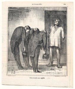 Receiving his subjects, from 'News of the day,' published in Le Charivari, April 29, 1869 MET DP877777