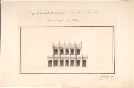 Project for the New Theater at St. Quentin (Aisne) - Elevation MET DP806440