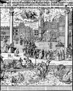 Procession of the Doge to the Bucintoro on Ascension Day, with a View of Venice, ca. 1565 MET MM35448