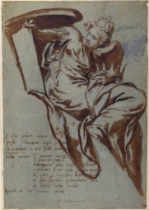 Project for the Decoration of a Spandrel- Winged Female Figure Holding a Tablet and a Crown MET 62.119.9