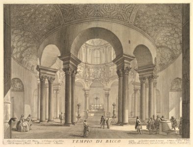 S. Constanza (erroneously callled Temple of Bacchus) (Veduta interna del Sepolcro di S. Constanza, fabbricato da Costantino Magno, ed erroneamente detto il Tempio di Bacco, inoggi Chiesa della medisme Santa) MET DP828299