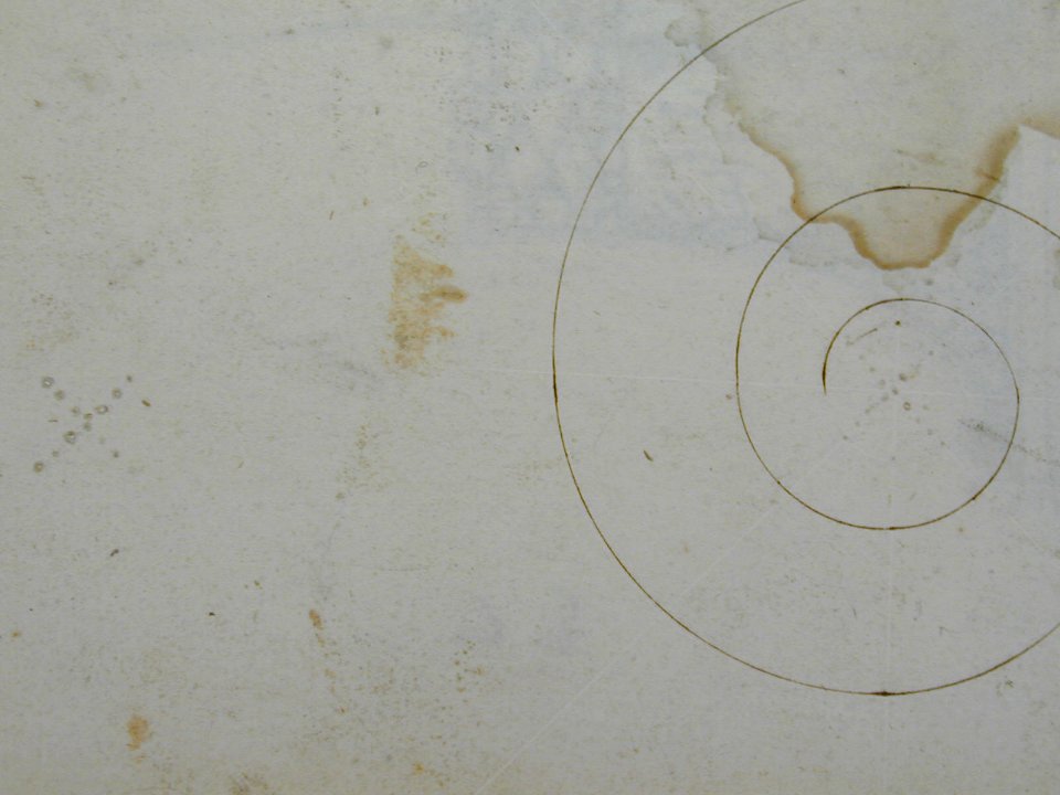 S. Maria in Trastevere, Ionic capital, side elevation (recto); Unidentified, Ionic capital volute, construction diagram (verso) MET sf68 769 14v dtl02