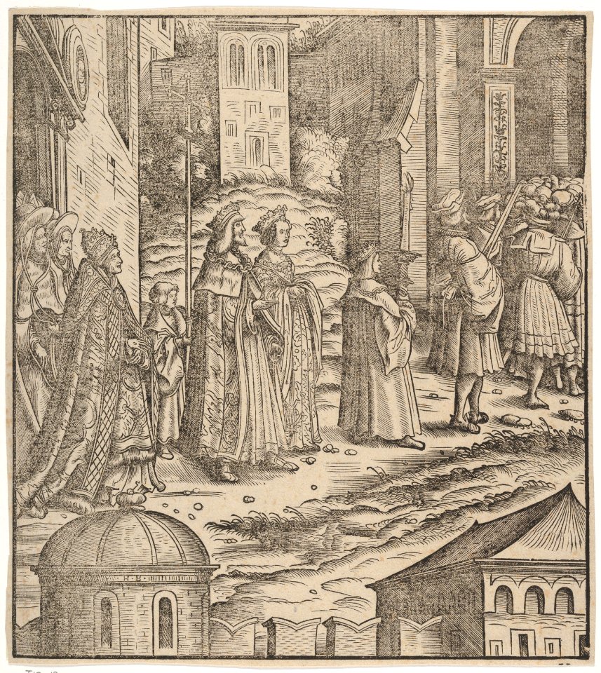 Procession of the Married Emperor, His Wife and The Pope from Saint Peter's Church, from Der Weisskunig MET DP834054