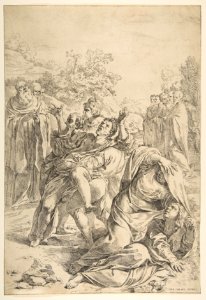 Saint Benedict exorcising a demon MET DP815153