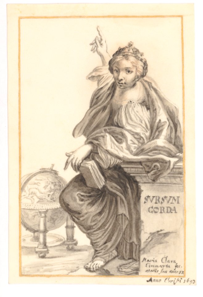 Saint Margaret Ponting to Heaven, with a Globe Next to Her MET DP145139