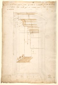 San Lorenzo, north portal, elevation (recto) San Lorenzo, north portal, cornice, profile (verso) MET DP810578