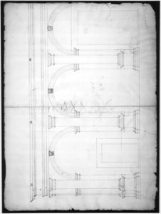 S. Maria in Domnica, portico, elevation (recto) blank (verso) MET sf49 92 78r-MM31584