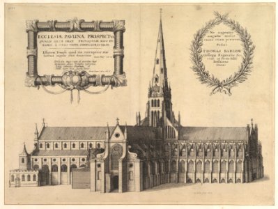 Saint Paul's from the South Showing the Spire (Ecclesiae Paulinae Prospectus...) MET DP824091