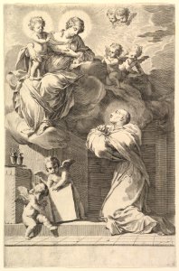 Saint Bernard Kneeling before the Virgin and Child MET DP822414