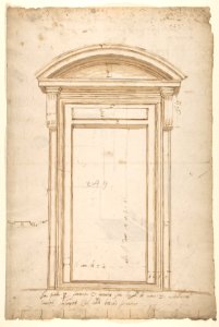 San Lorenzo, north portal, elevation (recto) San Lorenzo, north portal, cornice, profile (verso) MET DP810577