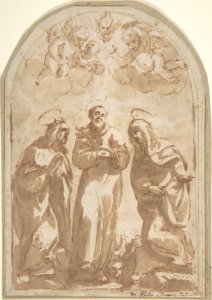 Saint Louis of France, Saint Francis, and a Female Monastic Saint MET DP809310