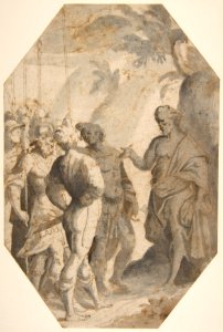 Saint John the Baptist (?) Preaching to a Group of Soldiers MET DP812142