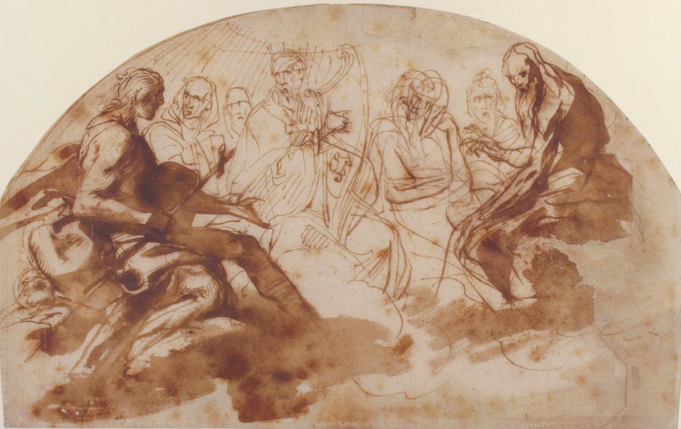 Saint John the Baptist, Saint Benedict, King David, and Other Seated Figures MET 1978.133