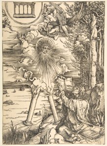 Saint John Swallowing the Book, from The Apocalypse, Latin Edition, 1511 MET DP816074