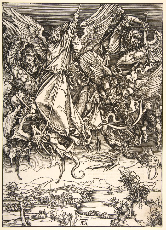 Saint Michael Fighting the Dragon, from The Apocalypse MET DP816923
