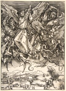 Saint Michael Fighting the Dragon, from The Apocalypse MET DP816923
