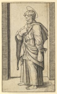 Saint Matthew, a small sack in his left hand, from the series 'Piccoli Santi' (Small Saints) MET DP853482