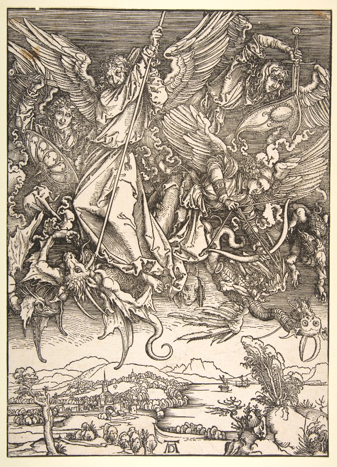 Saint Michael Fighting the Dragon, from The Apocalypse MET DP816924