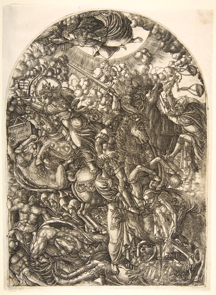 Saint John sees the Four Horsemen, from the Apocalyspe MET DP815677
