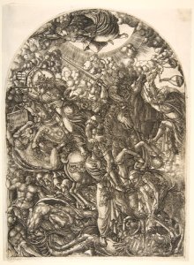 Saint John sees the Four Horsemen, from the Apocalyspe MET DP815677