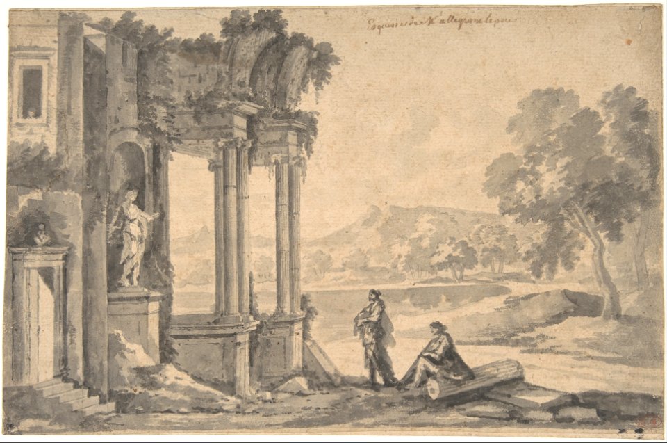 Ruins of a Temple by a Lake MET DP805006