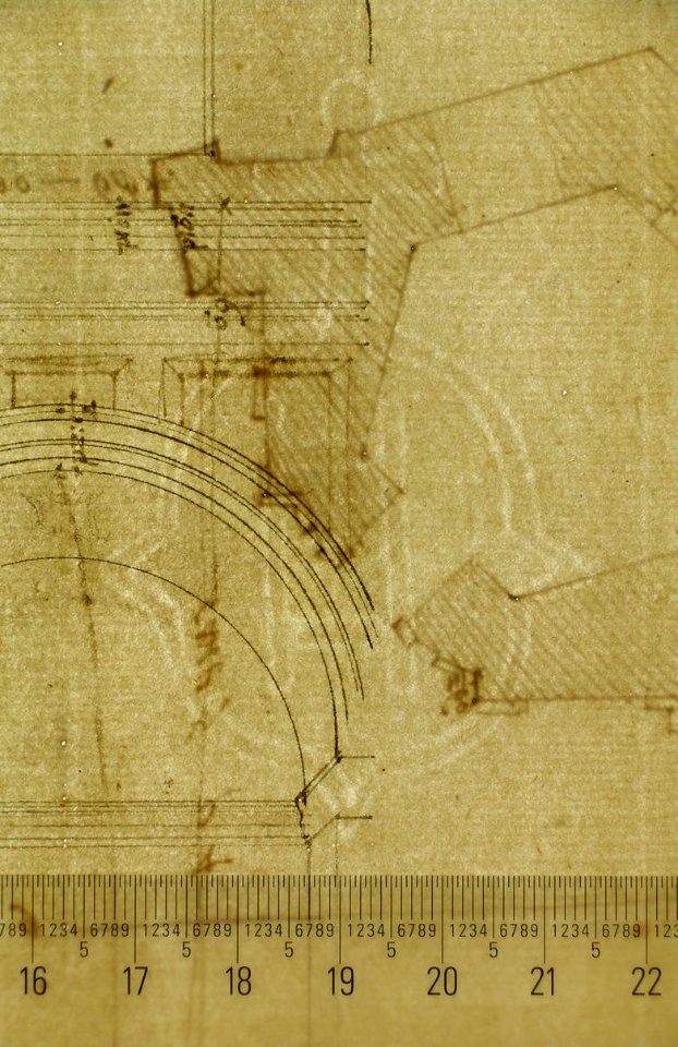 S. Giovanni Laterno, Oratorio della Santa Croce, section, perspective (recto) blank (verso) MET sf68 769 43-watermark