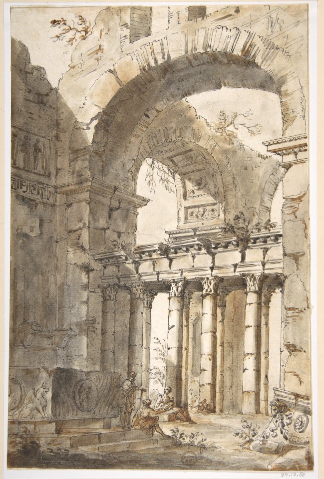 Ruins of a Basilica or Mausoleum MET DP810956