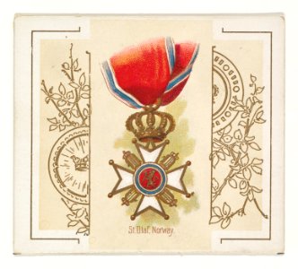 Saint Olaf, Norway, from the World's Decorations series (N44) for Allen & Ginter Cigarettes MET DP839374