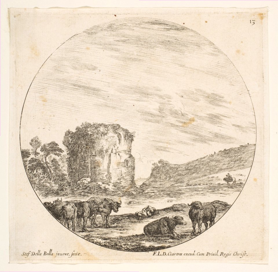Ruins of a Temple in a Roman Landscape MET DP817985